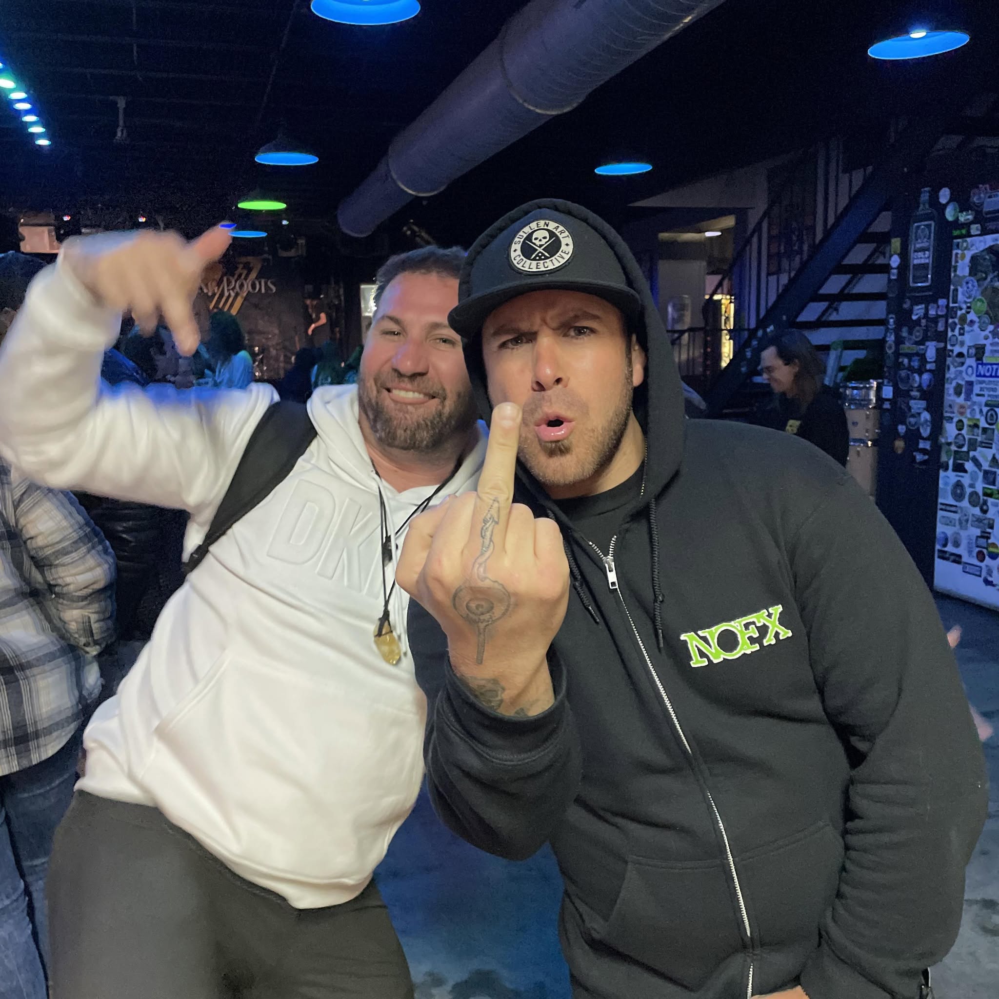 Nick 2 backstage at a live music venue